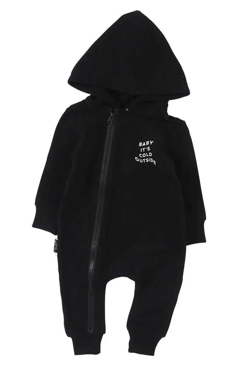 Baby It's Cold Hooded Romper Tiny Tribe