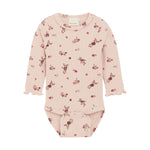 Rose Covered Long Sleeve Onesie Minymo
