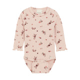 Rose Covered Long Sleeve Onesie Minymo