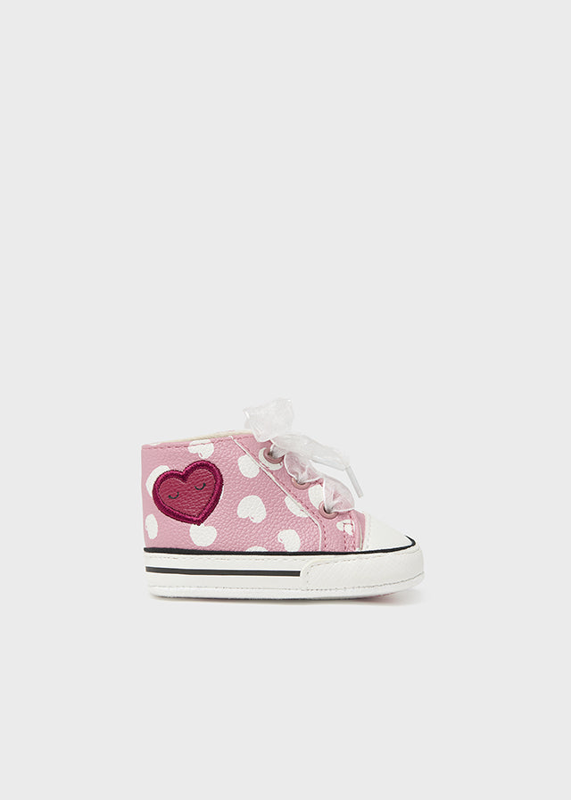Baby Pink Heart Sneakers