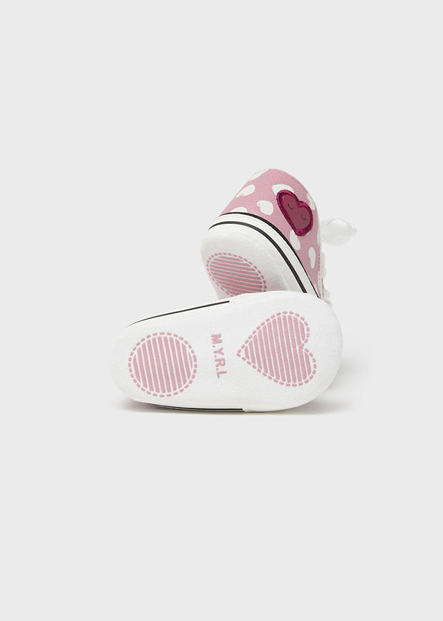 Baby Pink Heart Sneakers