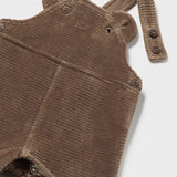 Baby Mocha Brown Corduroy Overalls mayoral