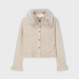 Toddler Winter Skies Fur Trimmed Cardigan mayoral