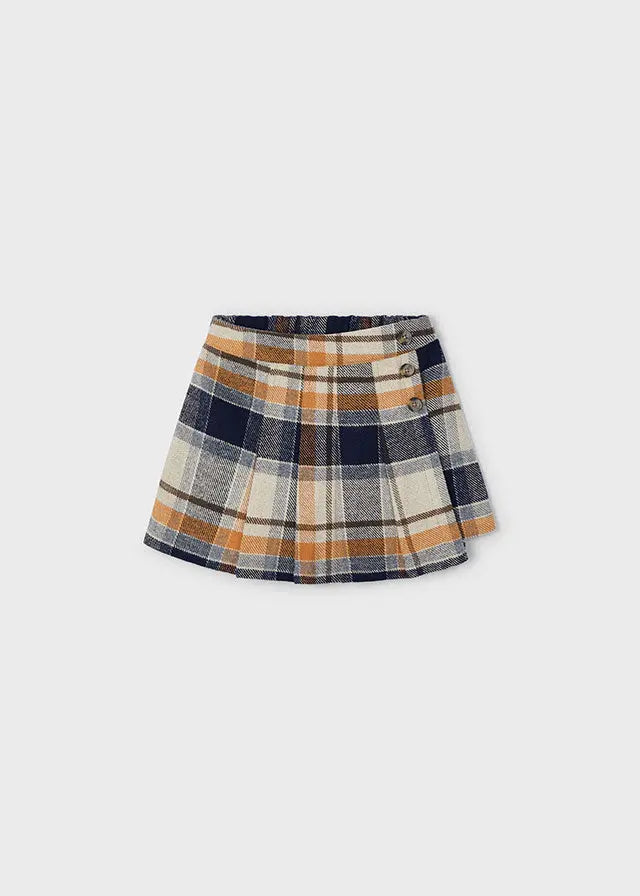 Toddler Autumn Plaid Buttoned Skirt mayoral