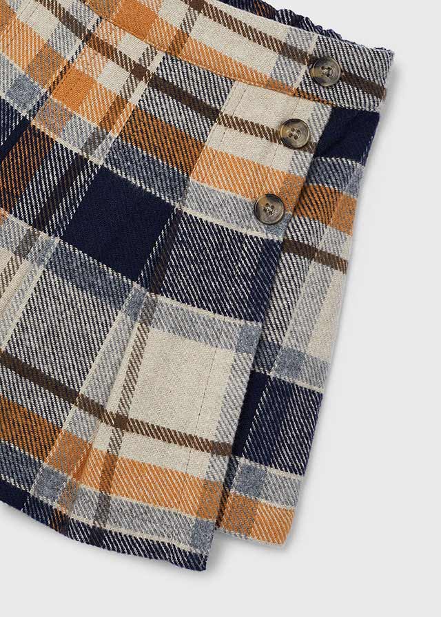 Toddler Autumn Plaid Buttoned Skirt mayoral