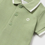 Baby Sunday Best Collared Shirt in Spring Green mayoral