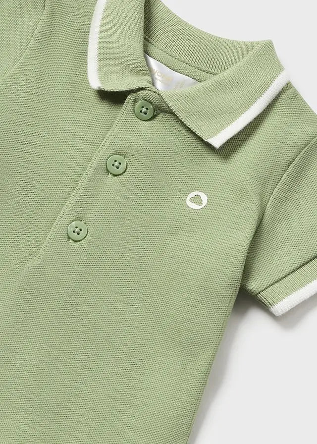 Baby Sunday Best Collared Shirt in Spring Green mayoral