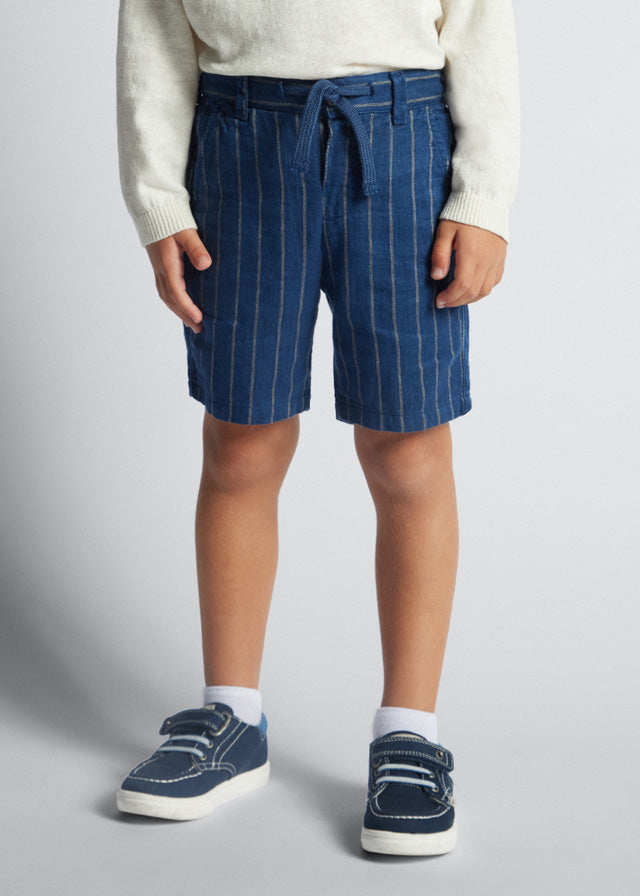 Toddler Linen Shorts in Navy