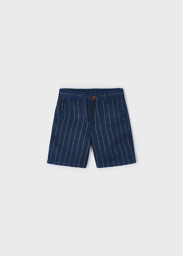 Toddler Linen Shorts in Navy