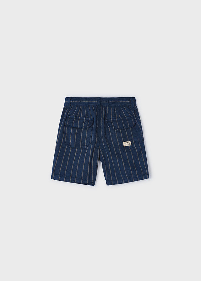 Toddler Linen Shorts in Navy