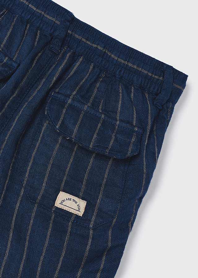 Toddler Linen Shorts in Navy