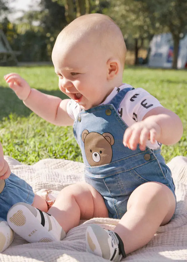 Baby Bear Hug Denim Overall Set mayoral