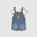 Baby Bear Hug Denim Overall Set mayoral