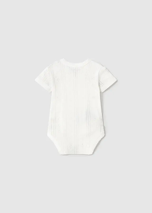 Baby Soft Embrace Lace-Trim Baby Bodysuit mayoral
