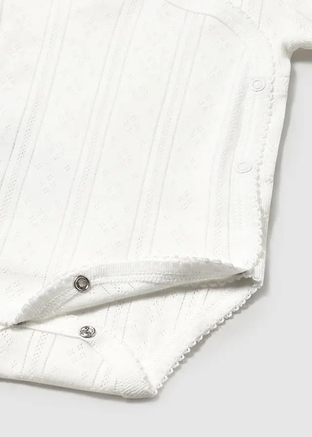 Baby Soft Embrace Lace-Trim Baby Bodysuit mayoral