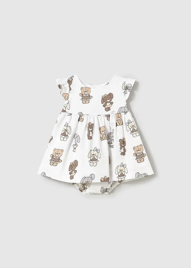 Baby Teddy & Bunny Playdate Dress mayoral