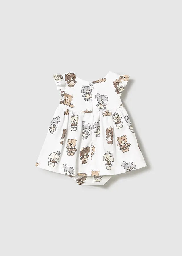 Baby Teddy & Bunny Playdate Dress mayoral
