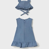 Baby Teddy Bear Denim Dress & Hat mayoral