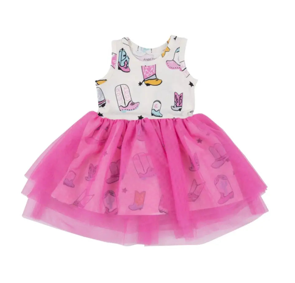 Baby Cowgirl Boots Tutu Dress - GIGGLES LA 18-24M Baby Cowgirl Boots Tutu Dress - GIGGLES LA 18-24M