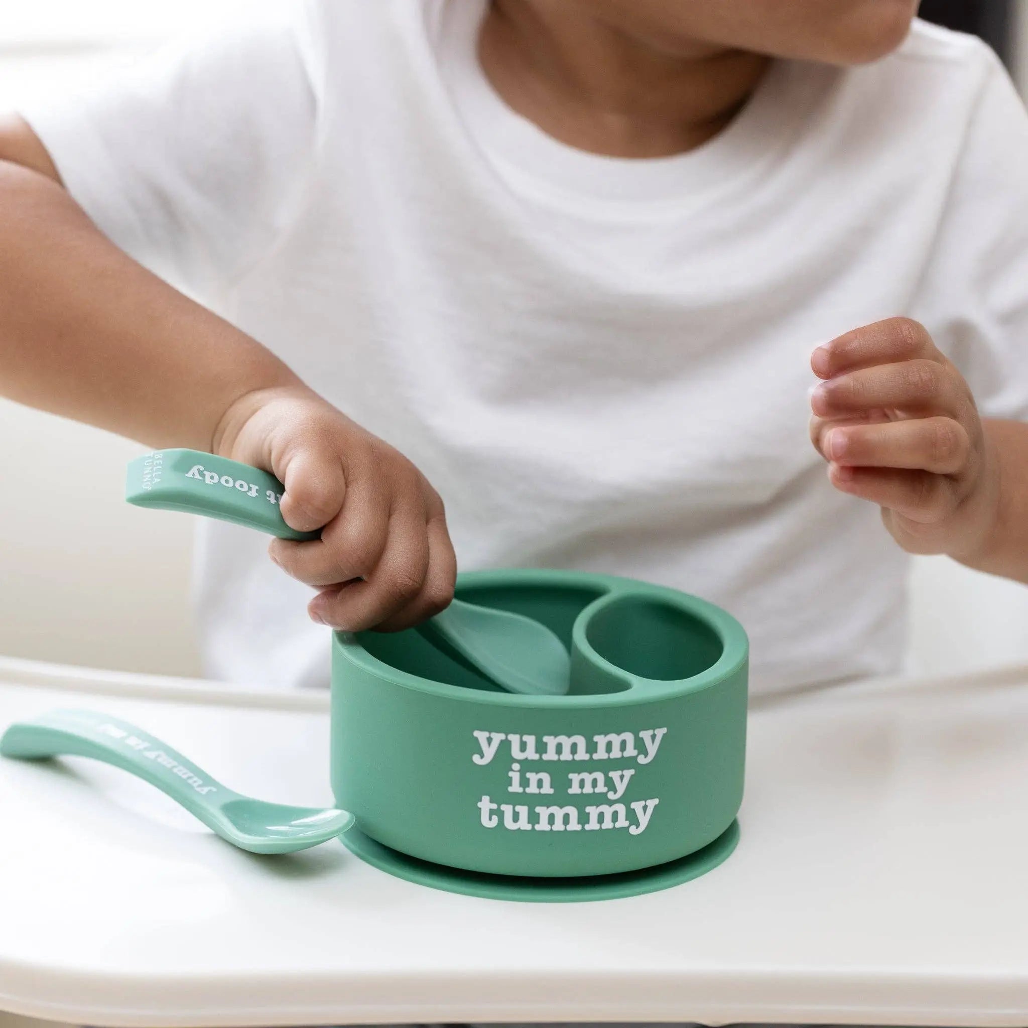 Moody Yummy Tummy Wonder Spoon Set: Green Bella Tunno