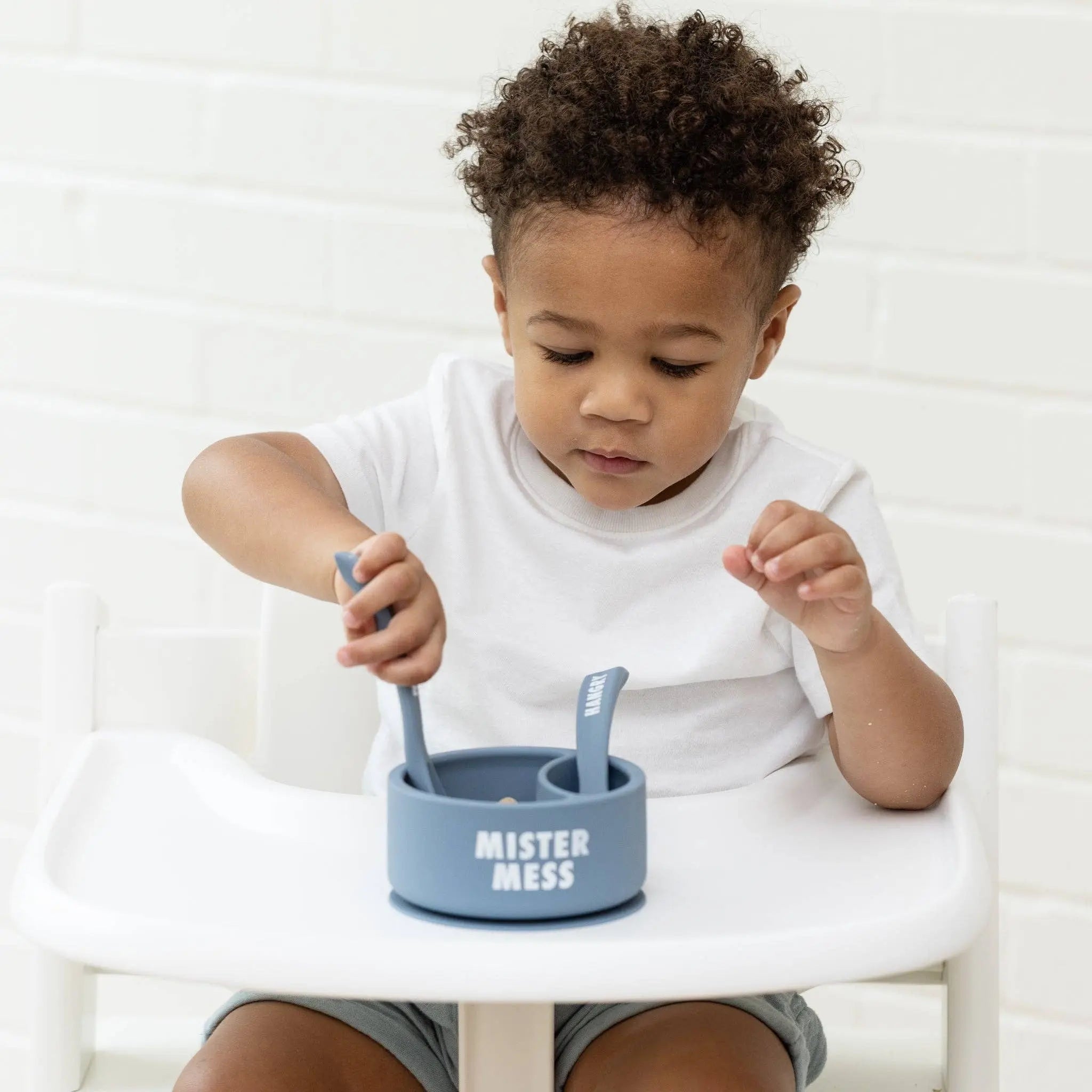 Hangry Mister Mess Wonder Spoon Set: Blue Bella Tunno