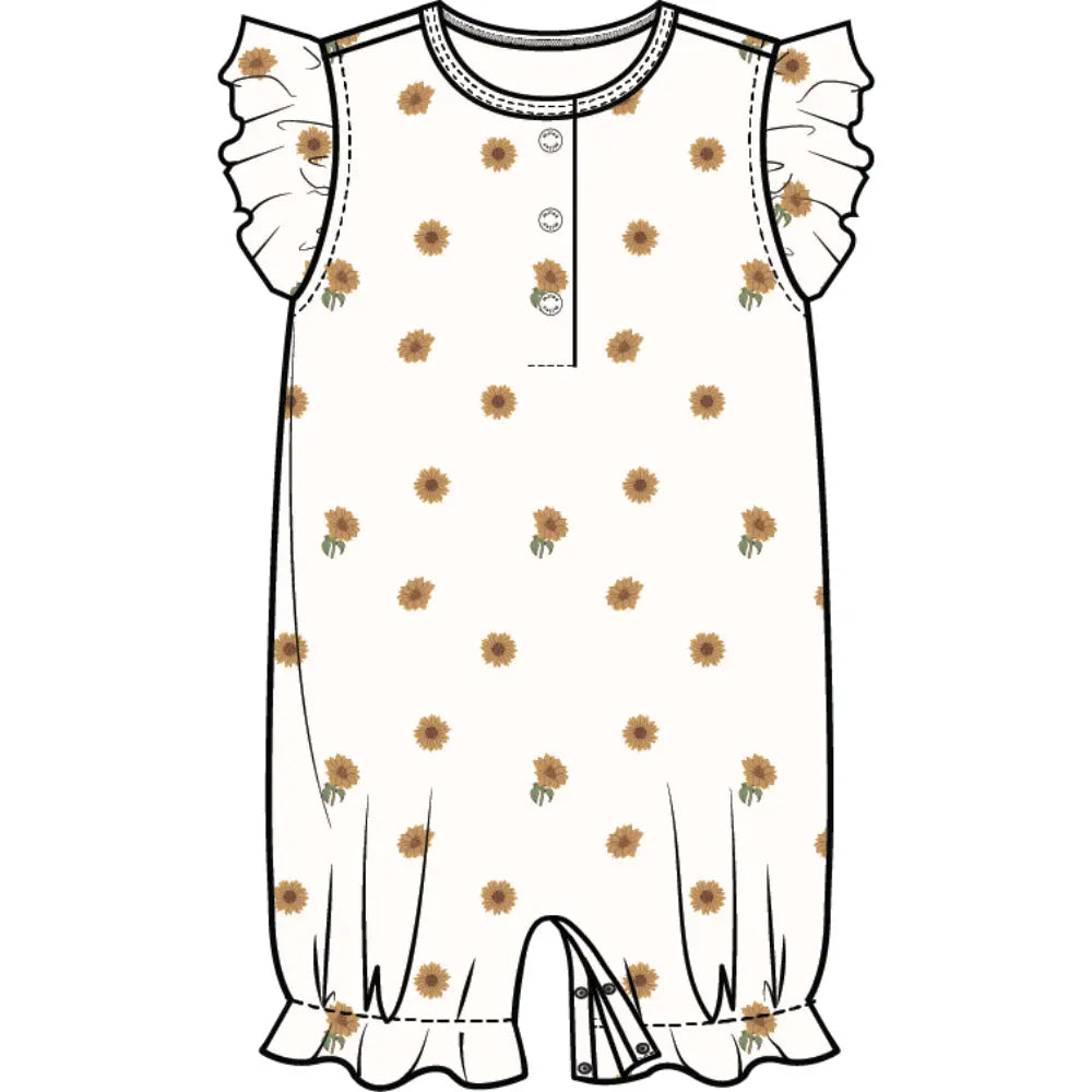 Baby Field of Sunflowers Romper Miles