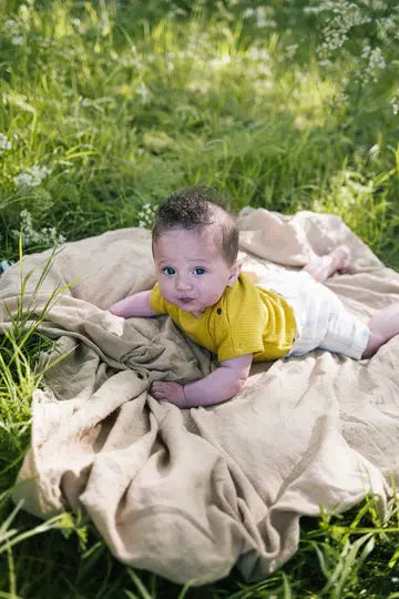 Baby Short Zinnia linen Strips Riffle Amsterdam