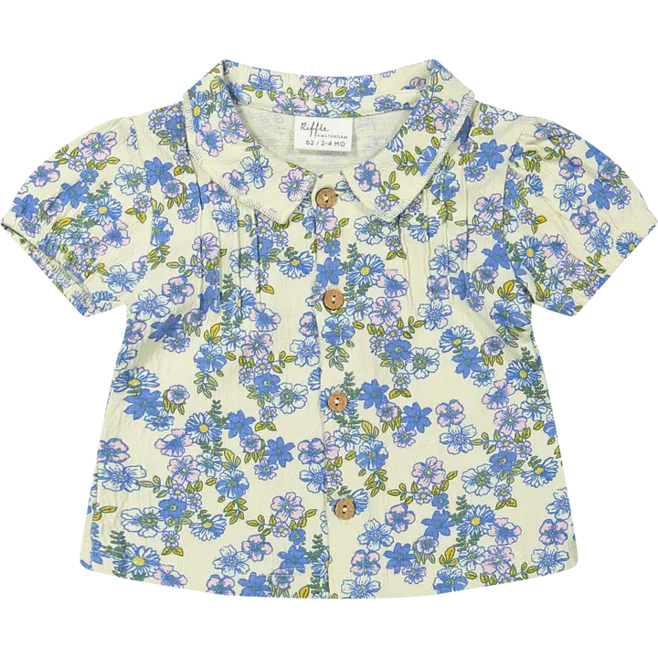 Baby Blouse Caro SS AOP Flower Riffle Amsterdam