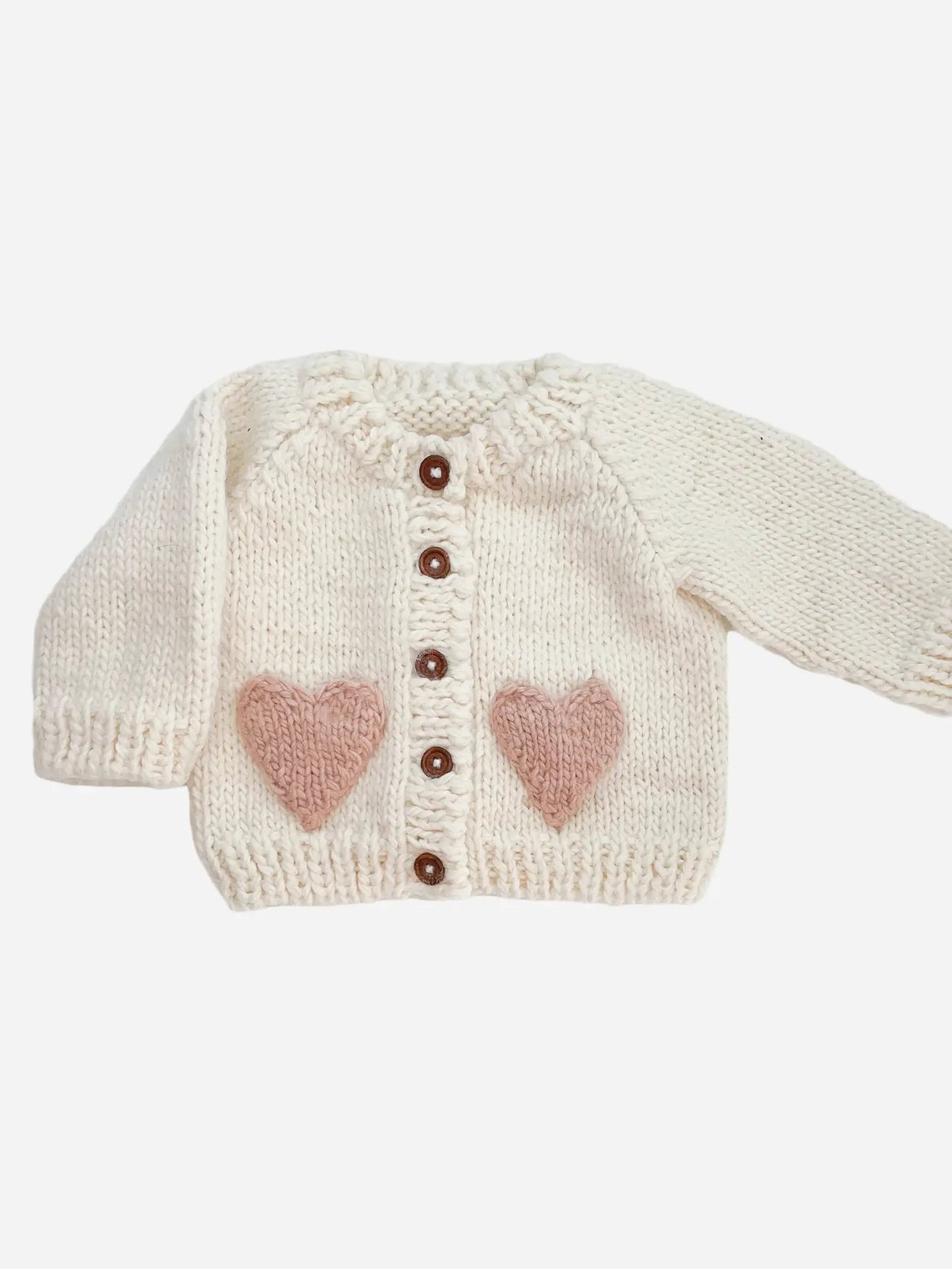 Baby Heart Cardigan, Blush
