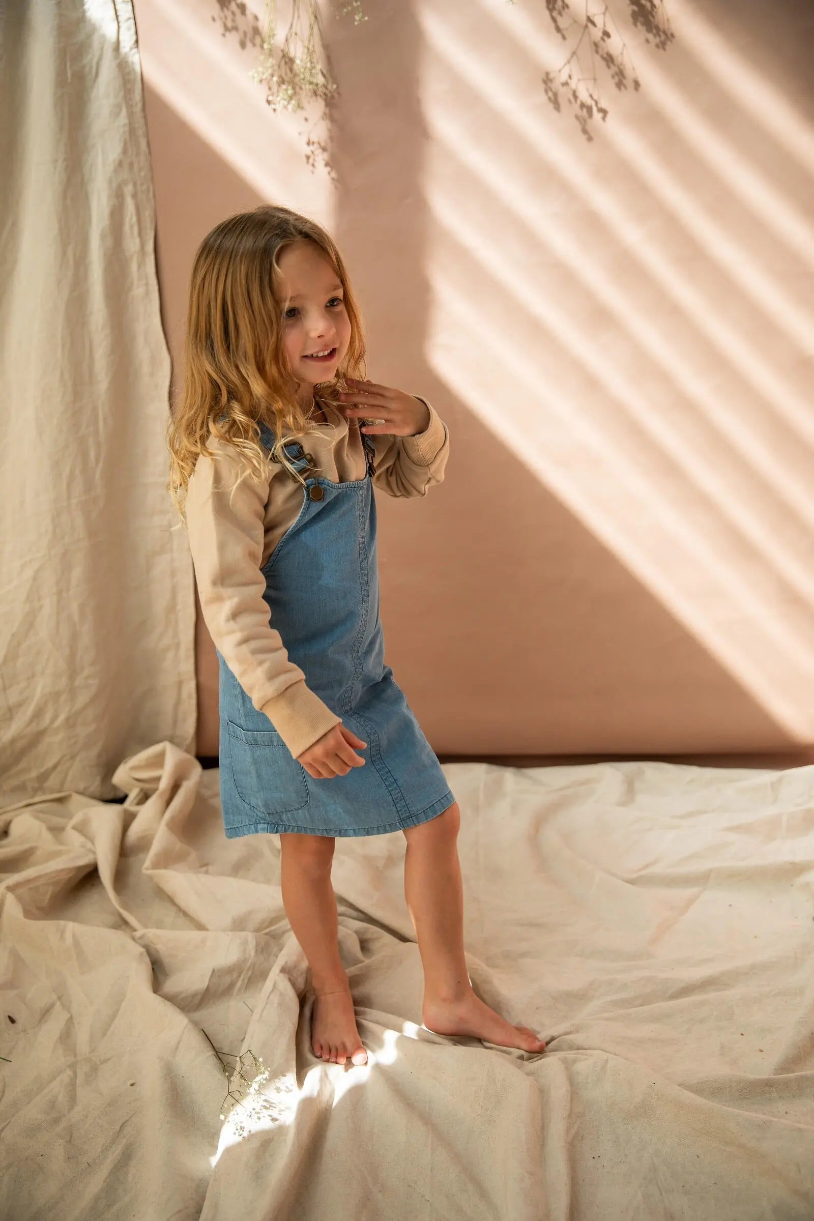 Kid Sue-Ellen Pinny-Denim Bella & Lace