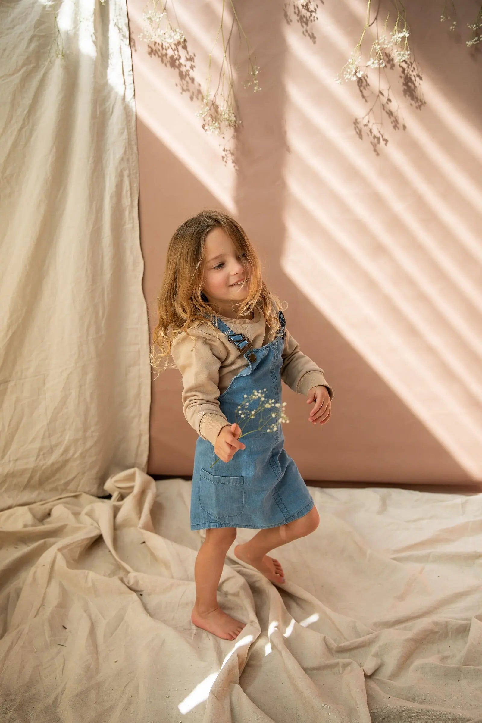 Kid Sue-Ellen Pinny-Denim Bella & Lace