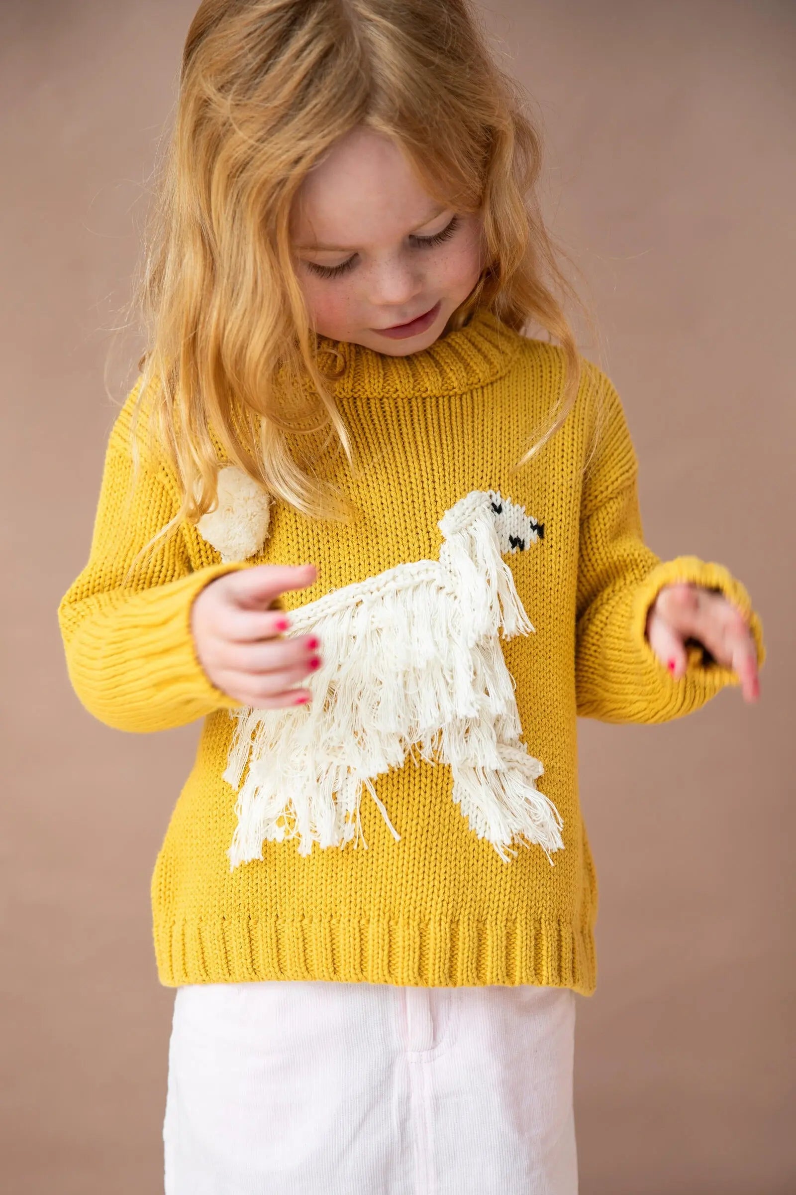 Toddler Deborah Hairy Jumper-Mustard Seeds Pearson & Pearson