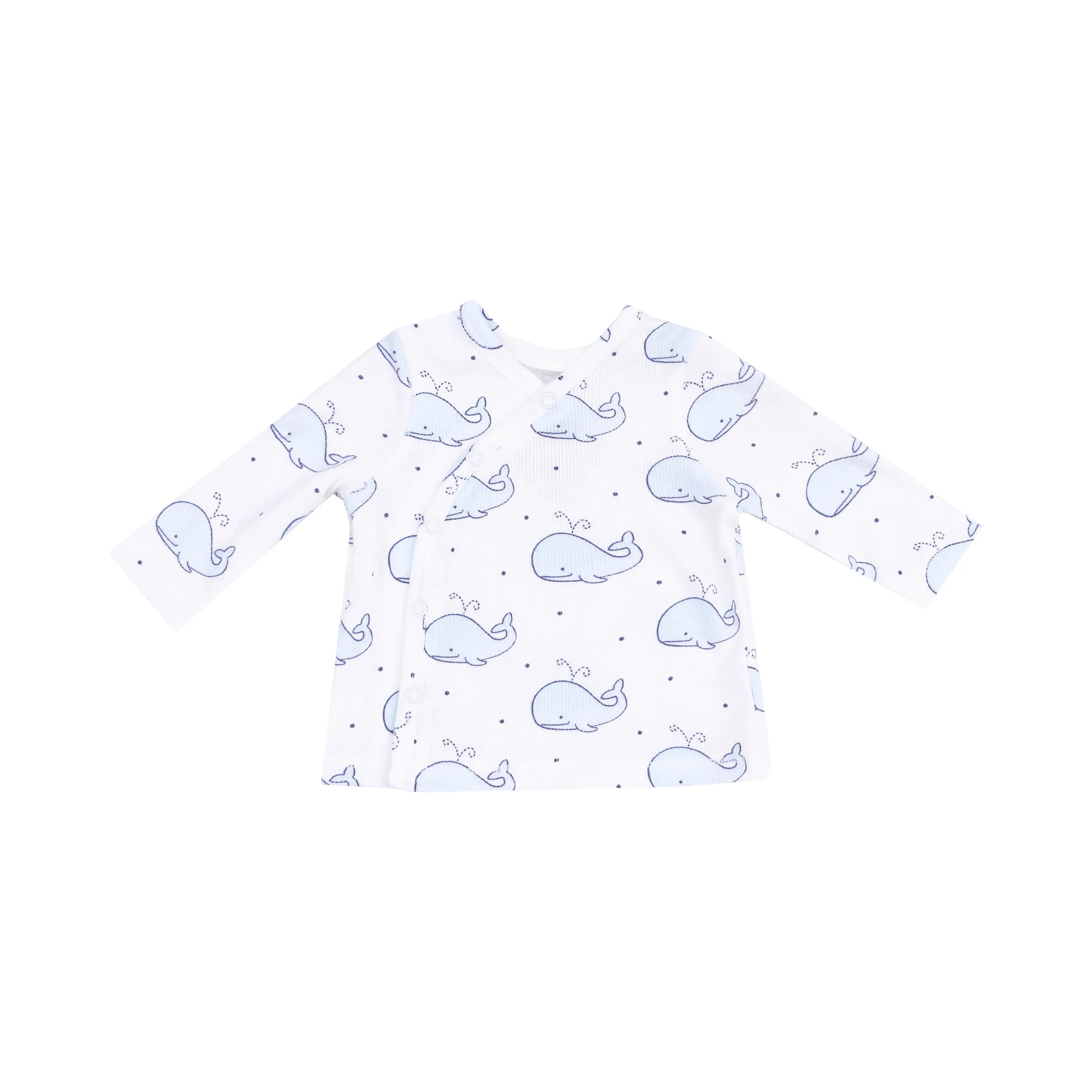 Baby Bubbly Whale Blue Ribbed Set Angel Dear