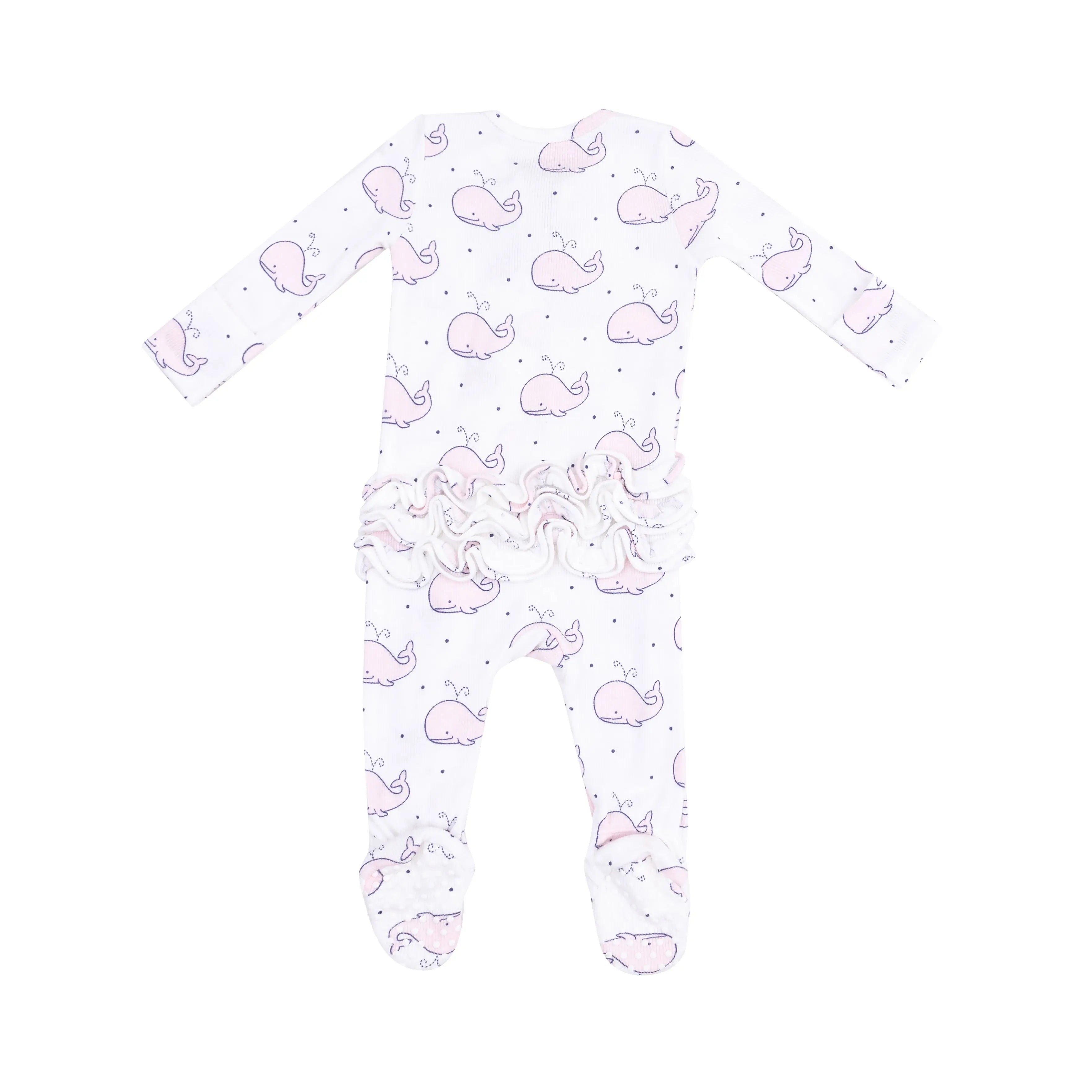 Baby Bubbly Whale Pink Footie Angel Dear