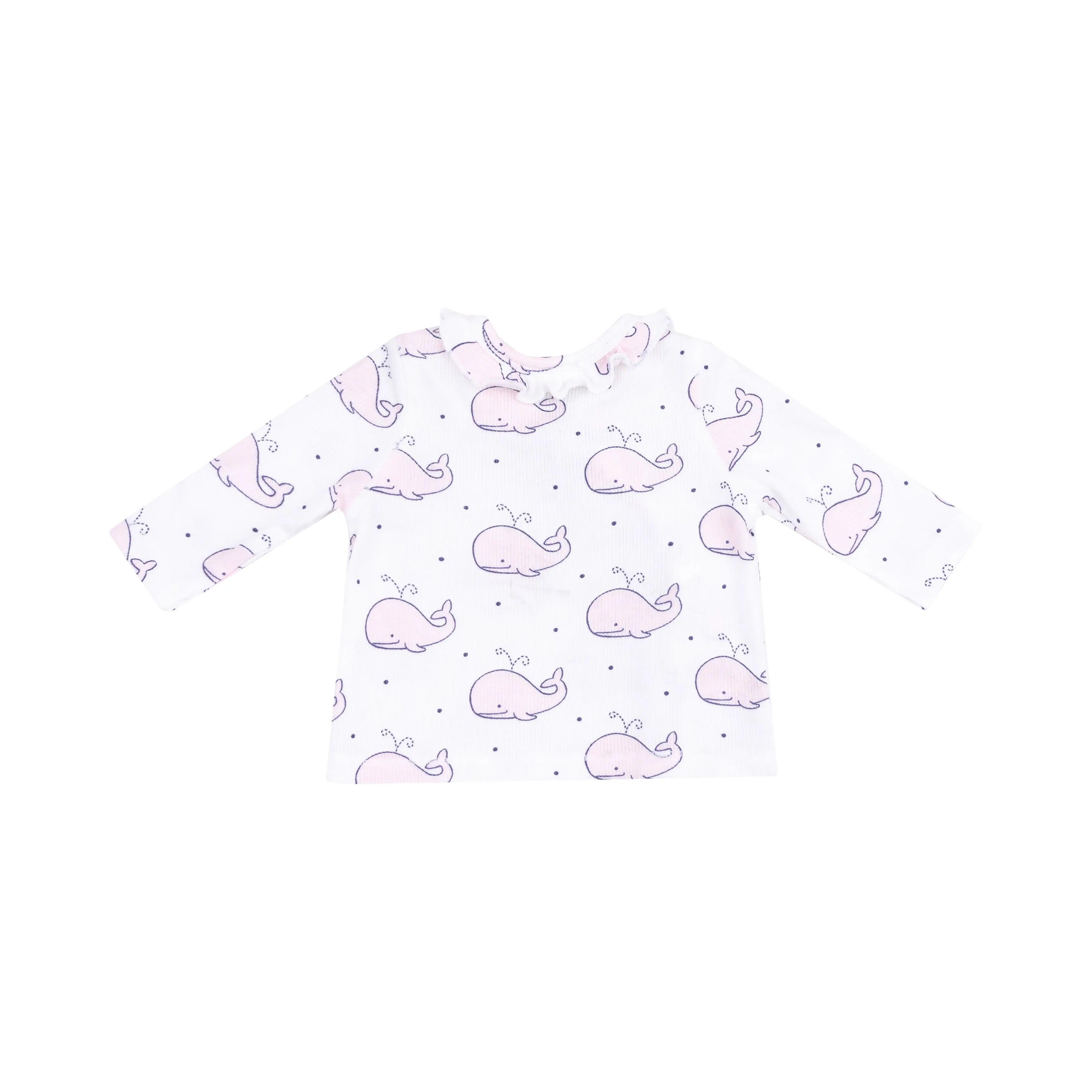 Baby Bubbly Whale Pink Ribbed Set Angel Dear