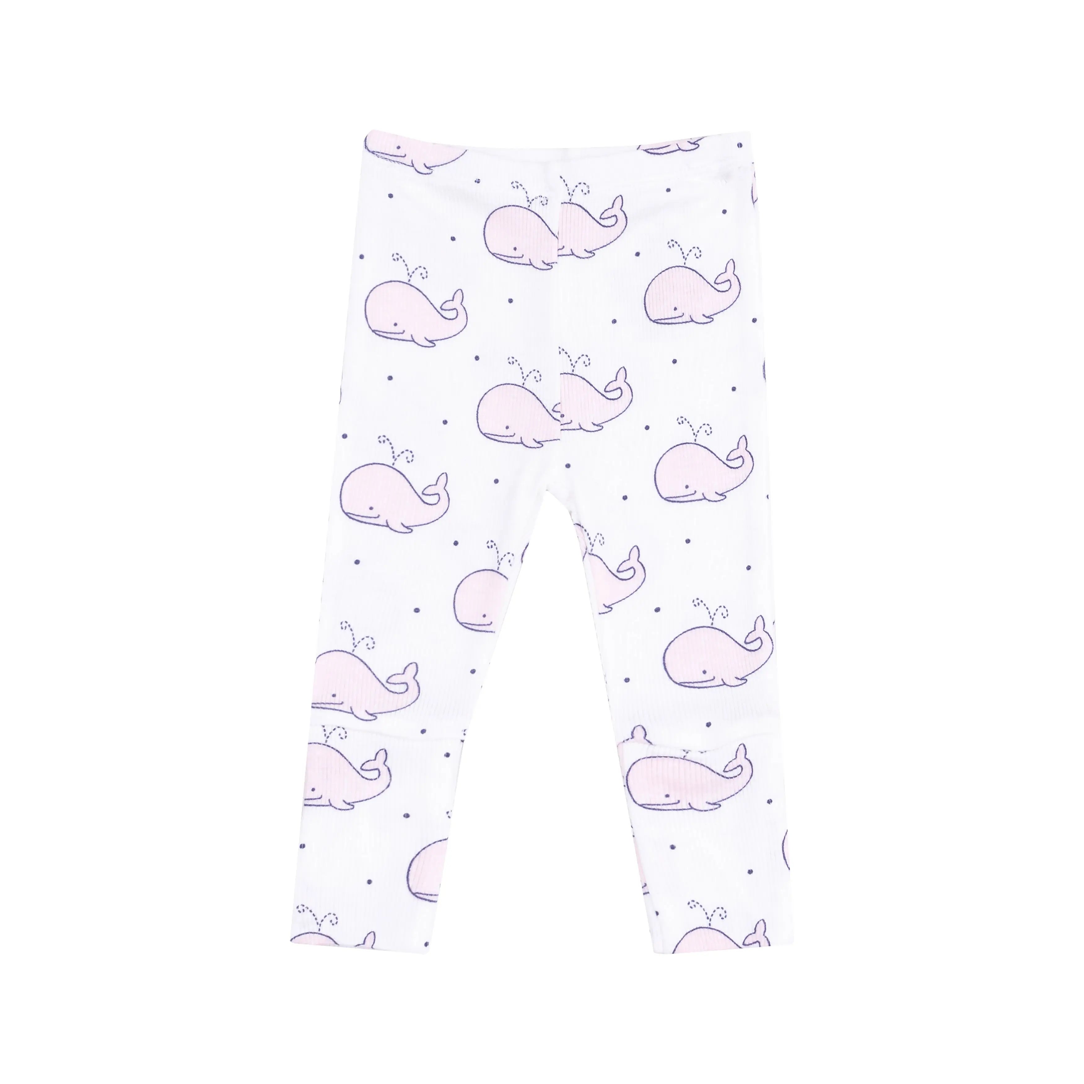 Baby Bubbly Whale Pink Ribbed Set Angel Dear