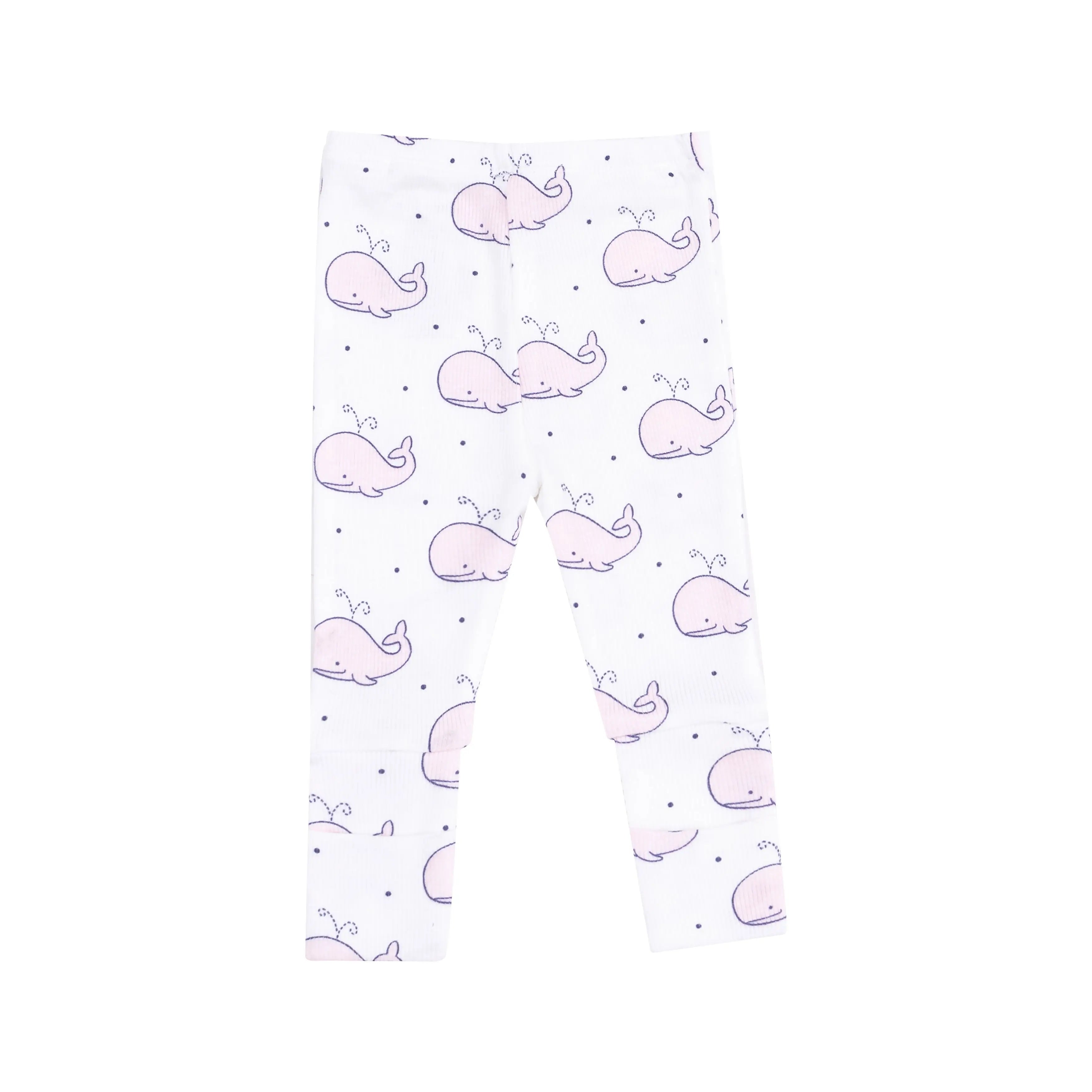 Baby Bubbly Whale Pink Ribbed Set Angel Dear