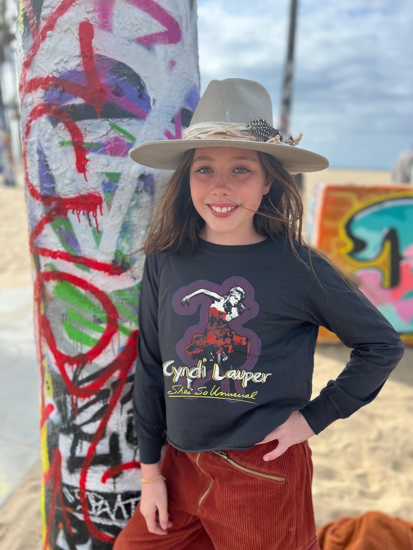 Kid Cyndi Lauper Organic Not Quite Crop Long Sleeve