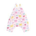 Baby Colorful Bows Tie Back Romper Angel Dear