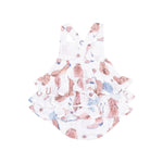 Baby Cowboy Boots Pink Ruffle Sunsuit Angel Dear