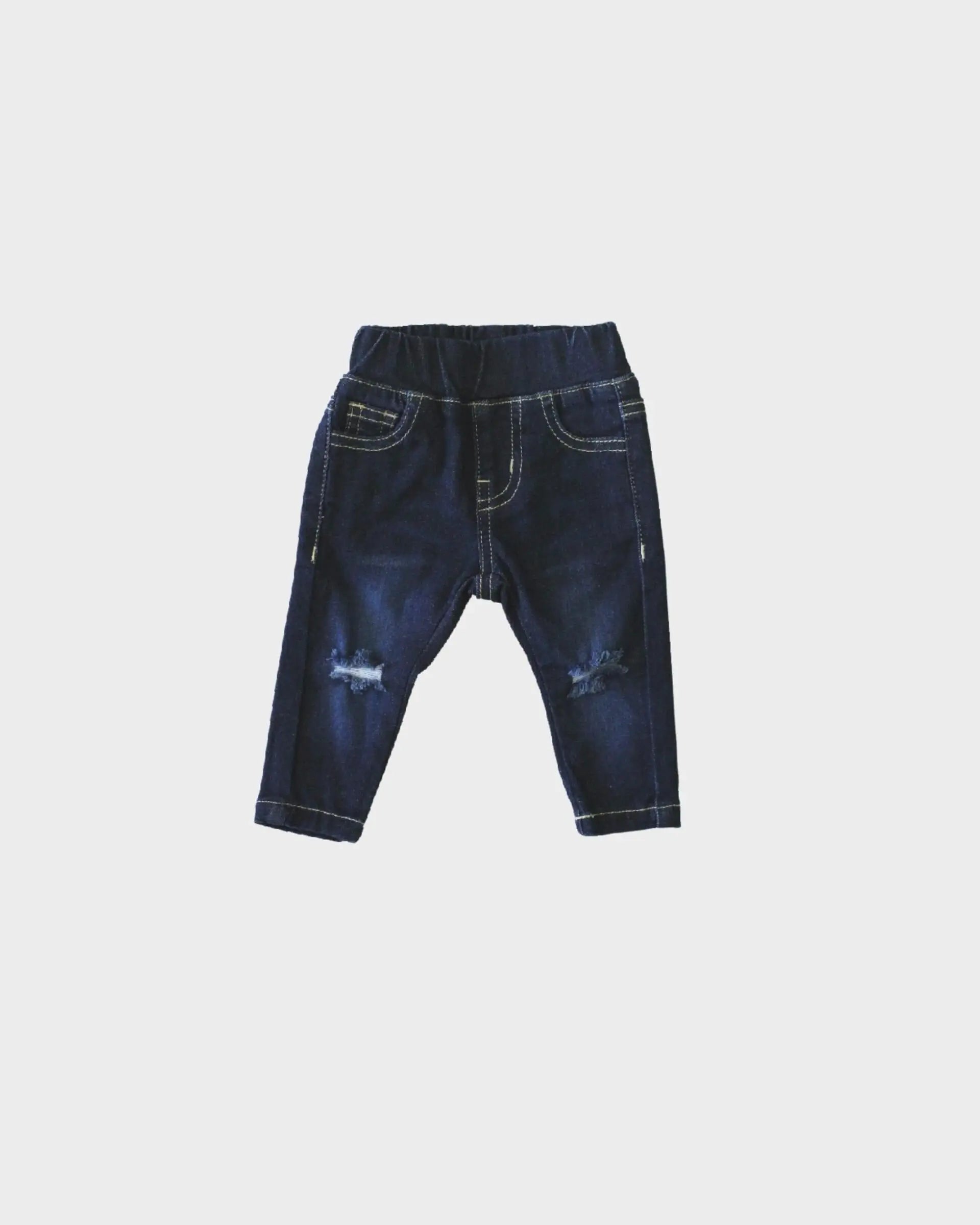 Baby Distressed Dark Wash Denim Jeans Babysprouts