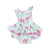 Baby Flamingos Ric-Rac Ruffle Sunsuit Angel Dear