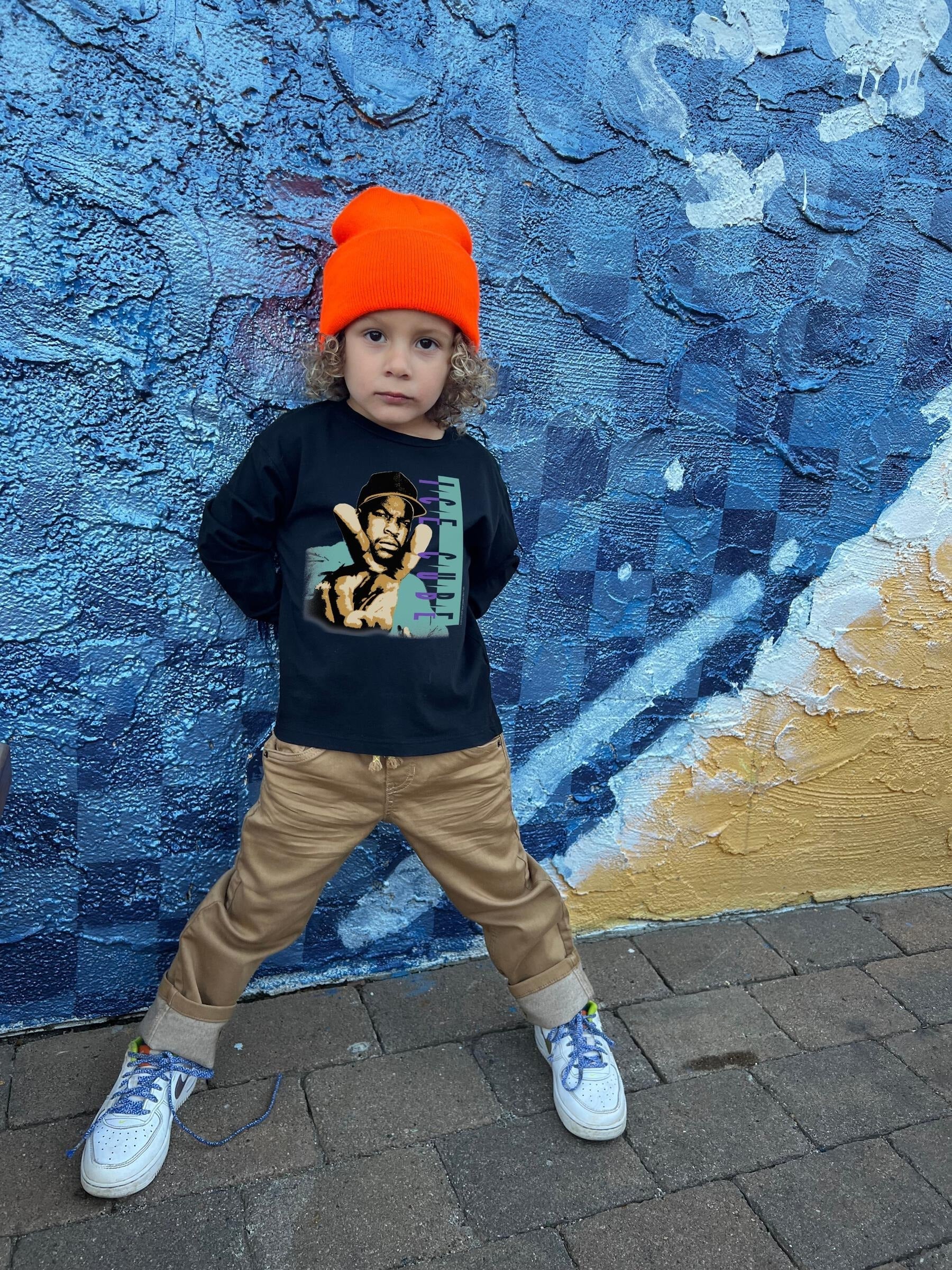 Kid Ice Cube Organic Long Sleeve Tee Rowdy Sprout