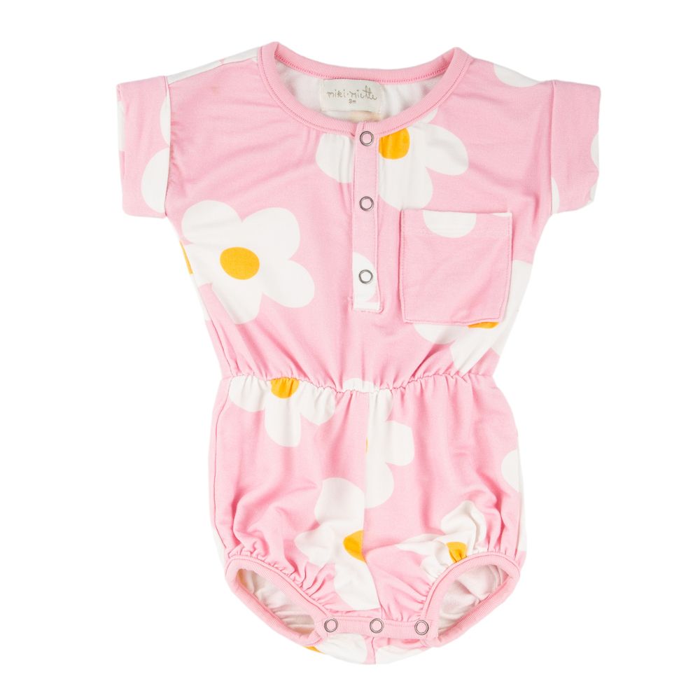 Baby Pink Daisy Romper