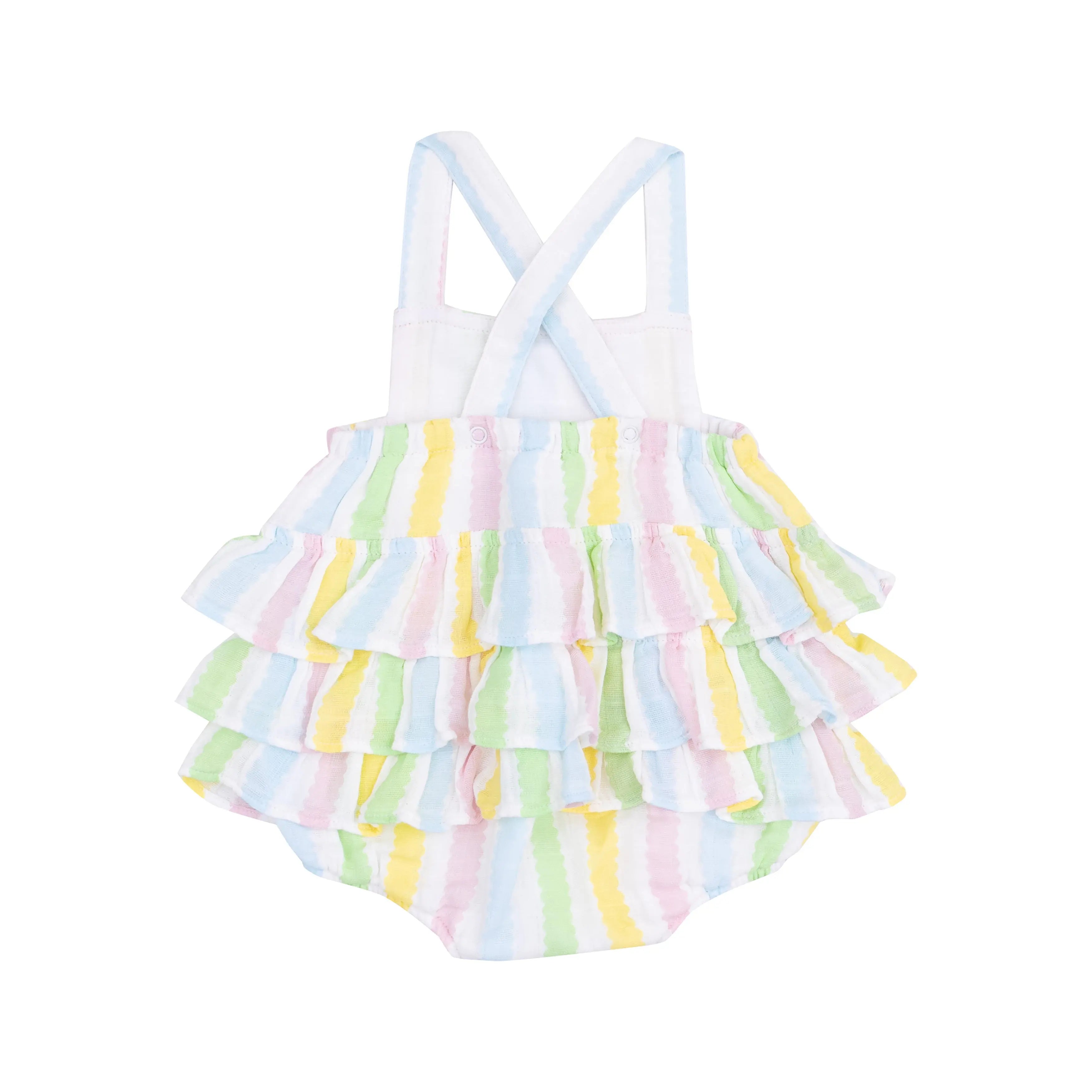 Baby Ric Rac Stripe Ruffle Sunsuit Angel Dear