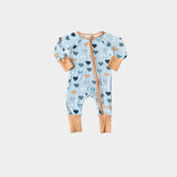 Baby Blue Heart Romper Babysprouts