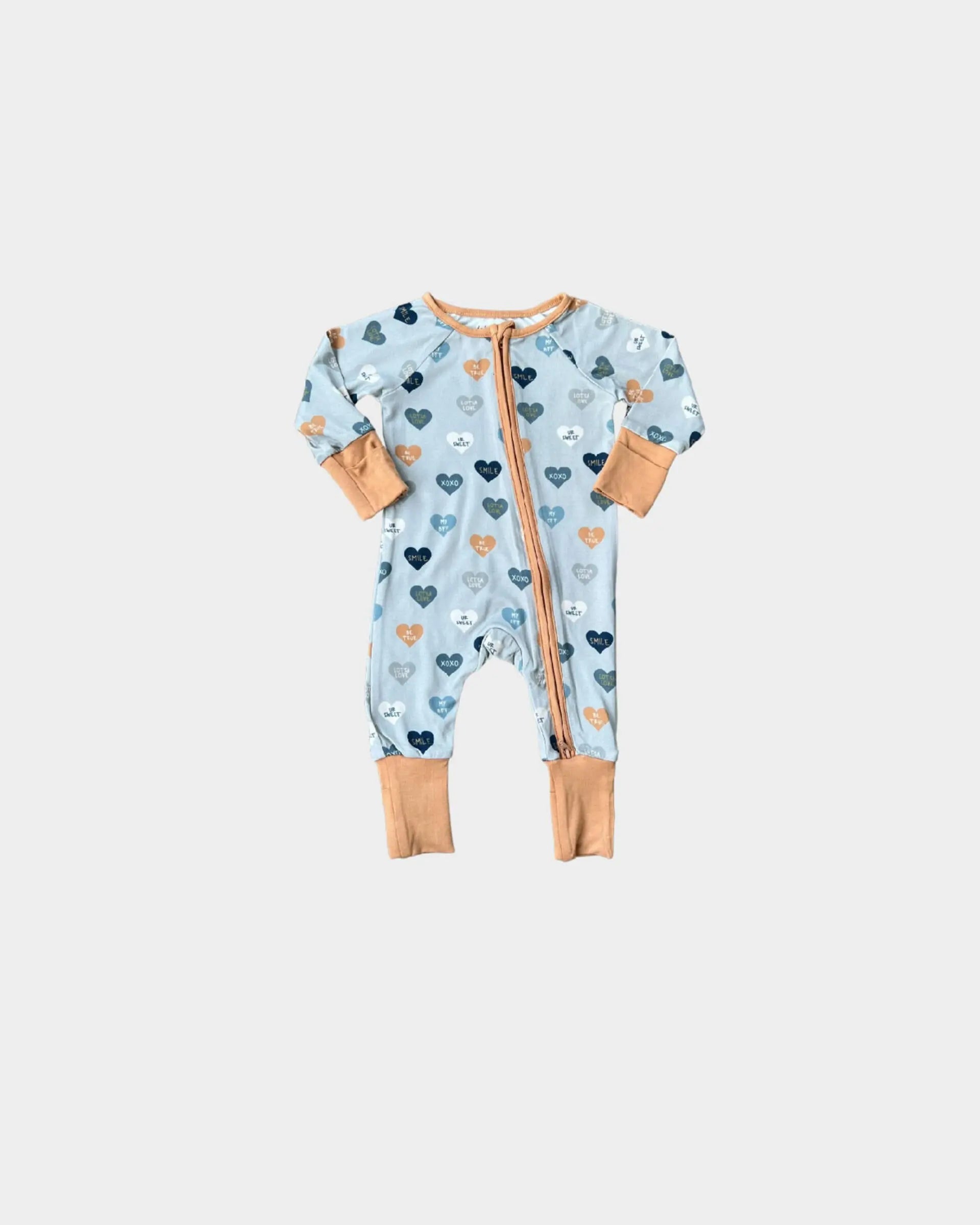 Baby Blue Heart Romper Babysprouts
