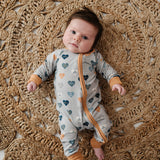 Baby Blue Heart Romper Babysprouts