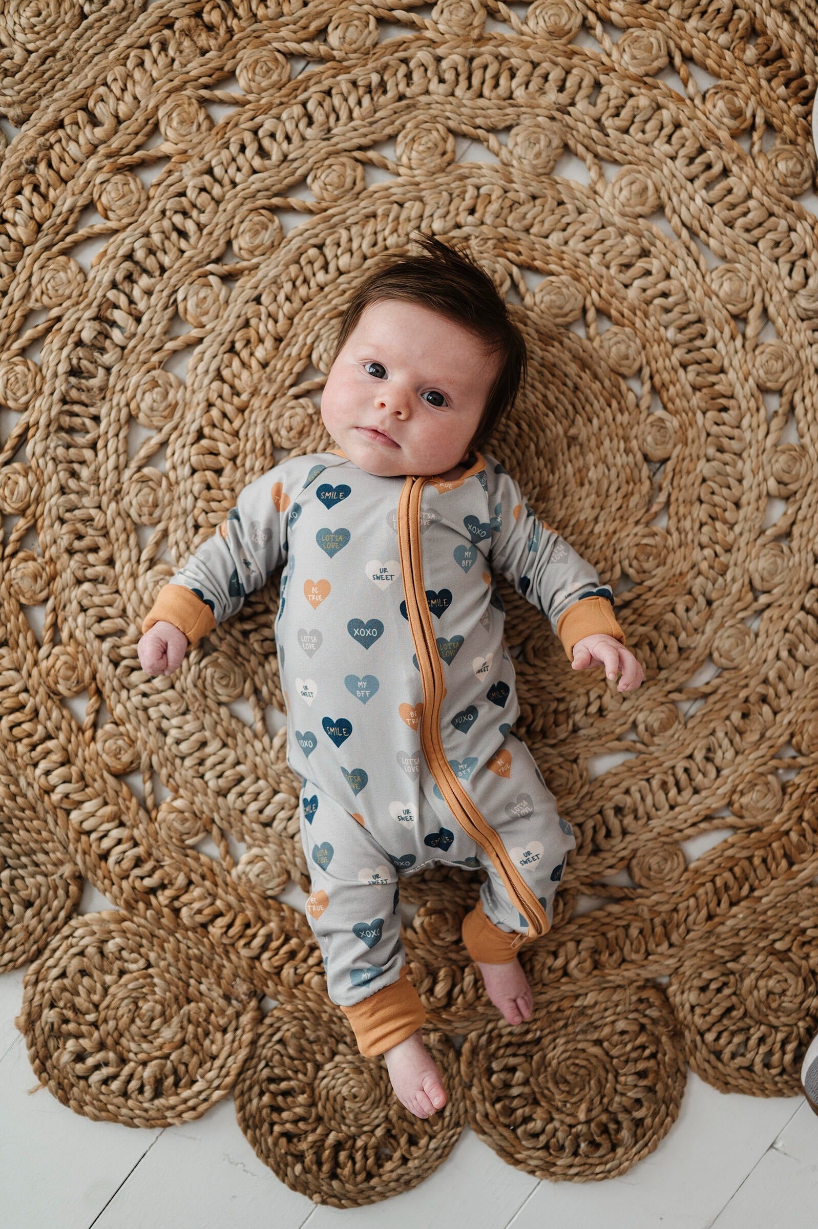 Baby Blue Heart Romper Babysprouts
