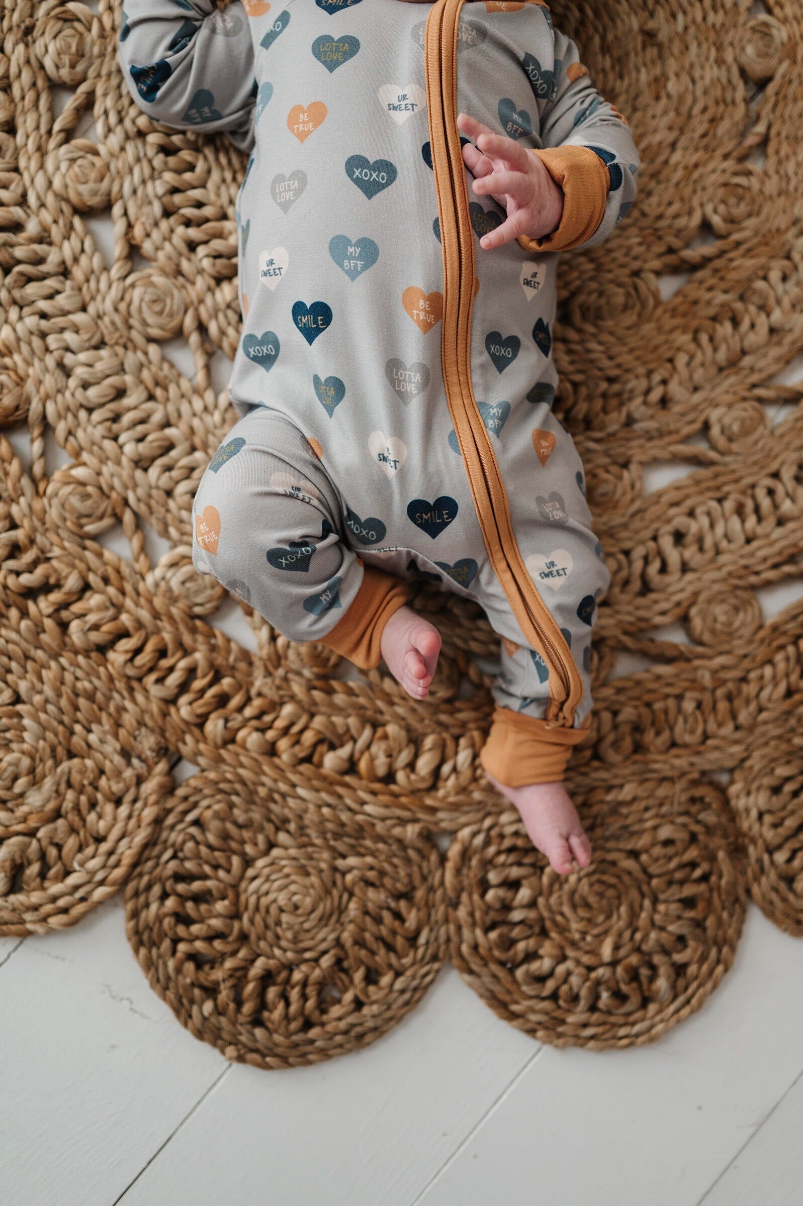 Baby Blue Heart Romper Babysprouts